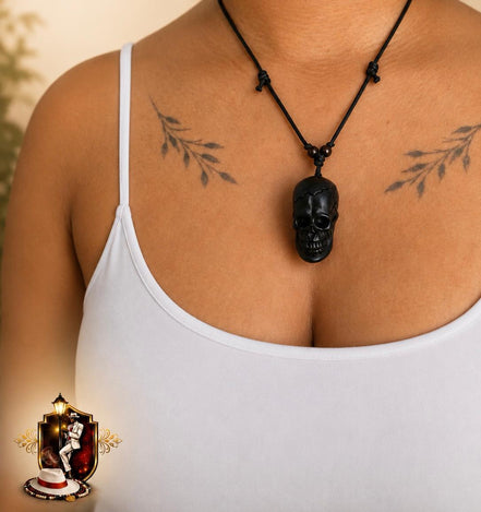 Pingente de caveira - Preto