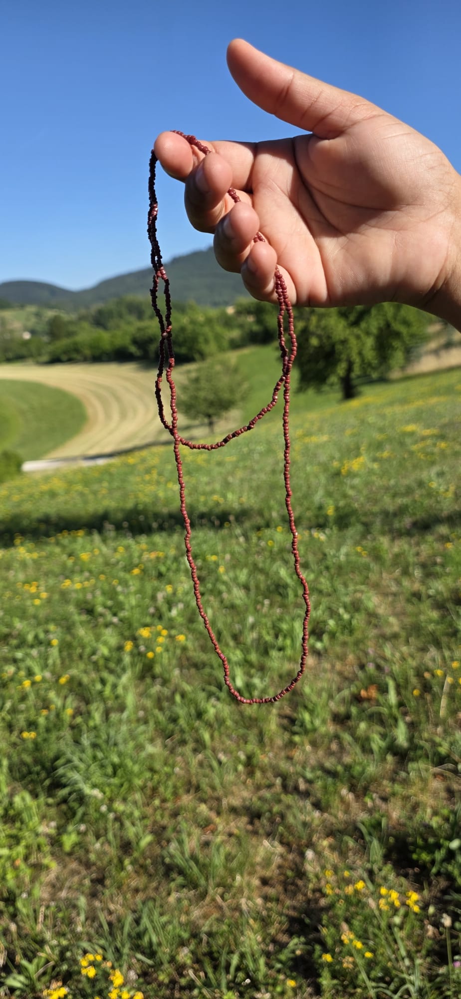 Guia de miçanguinha Marrom