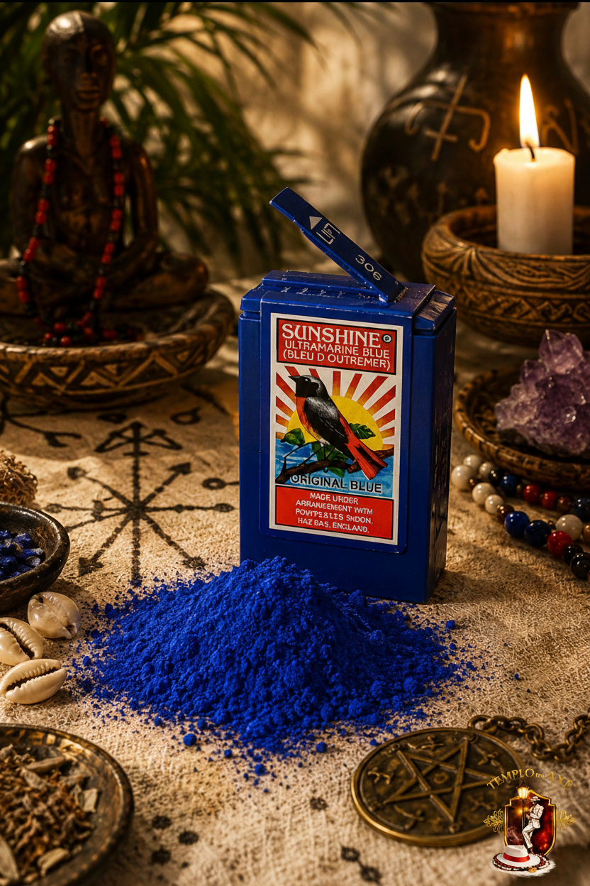 Ultramarinblau Sunshine mit dem Logo „Templo do Axé“