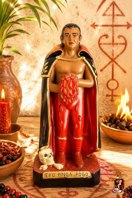 Exu Pinga Fogo, Vorderseite mit dem Logo des Templo do Axé